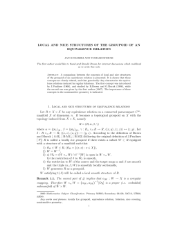 LOCAL AND NICE STRUCTURES OF THE GROUPOID OF AN EQUIVALENCE