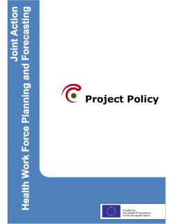 Project Policy - Joint Action on Health Workforce Planning and