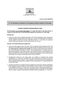 flexi period applies in any employment in the education sector