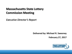 Massachusetts State Lottery Commission Meeting