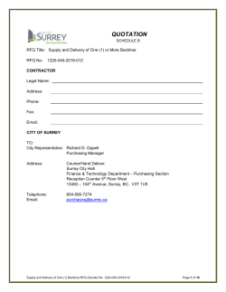 Quotation - City of Surrey