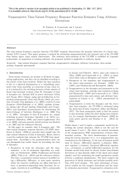 Nonparametric Time-Variant Frequency Response Function