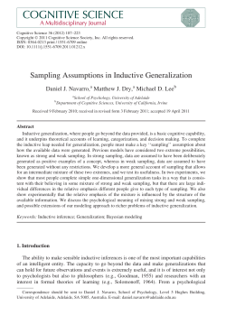 Sampling Assumptions in Inductive Generalization