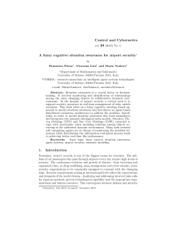 A fuzzy cognitive situation awareness for airport security