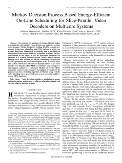Markov Decision Process Based Energy-Efficient On