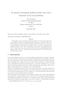 An optimal consumption problem in finite time with a constraint on