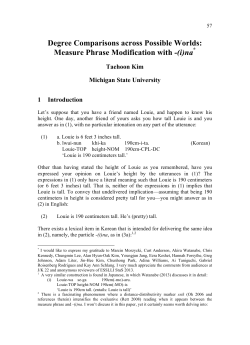 Degree Comparisons across Possible Worlds: Measure Phrase
