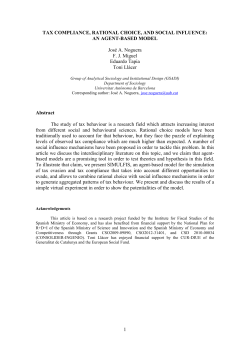 tax compliance, rational choice, and social influence