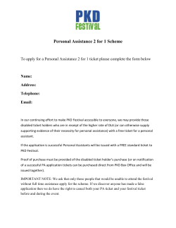 Personal Assistance 2 for 1 Scheme