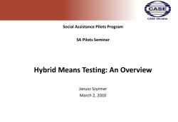 Hybrid Means Testing: An Overview