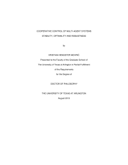 COOPERATIVE CONTROL OF MULTI