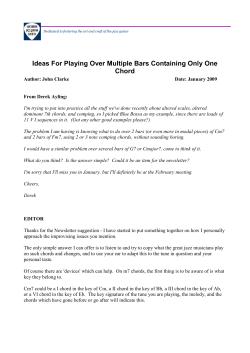 Ideas For Playing Over Multiple Bars Containing Only One Chord