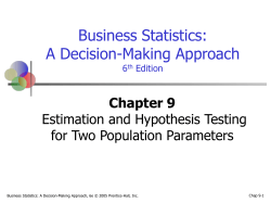 Business Statistics: A Decision