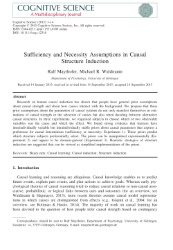 Sufficiency and Necessity Assumptions in Causal Structure Induction