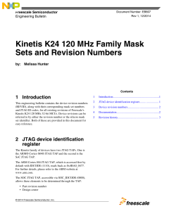 Kinetis K24 120 MHz Family Mask Sets and Revision Numbers