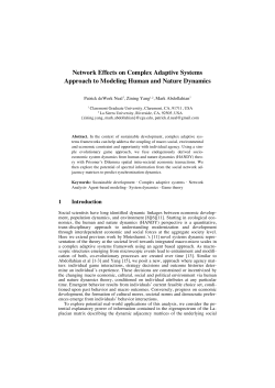 Network Effects on Complex Adaptive Systems Approach to