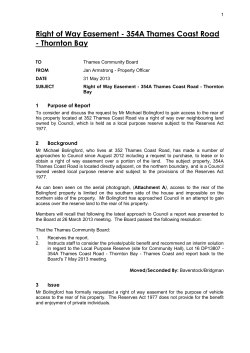 Right of Way Easement - 354A Thames Coast Road