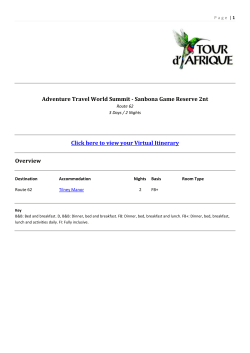 Adventure Travel World Summit - Sanbona Game Reserve 2nt Click