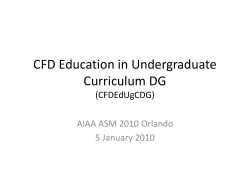 CFD Education in Undergraduate Curriculum DG