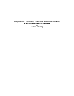 Comprehensive Examination in Microeconomic Theory