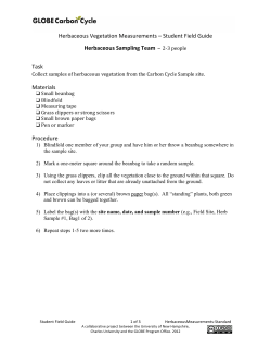 Herbaceous Vegetation Measurements &ndash; Student Field Guide