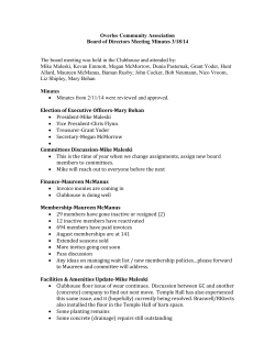 BOD Minutes 2014-03 - Overlee Community Association