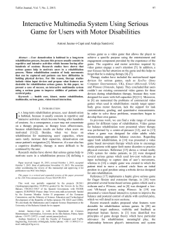 Interactive Multimedia System Using Serious Game