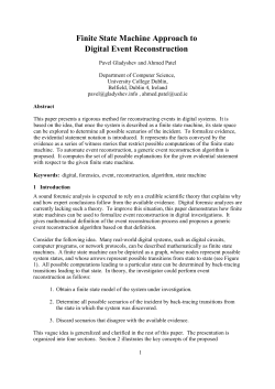 Finite State Machine Approach to Digital Event