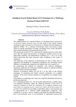 Intelligent Search Method Based ACO Techniques for a Multistage