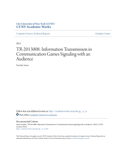 Information Transmission in Communication Games Signaling with
