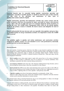 Guidelines for Electrical Hazards - Australian Pipelines and Gas