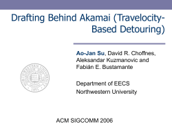 Drafting Behind Akamai - Northwestern University