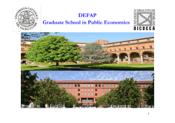 DEFAP Graduate School in Public Economics