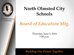 Presentation to BOE June 5, 2014