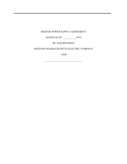 Master Power Supply Agreement