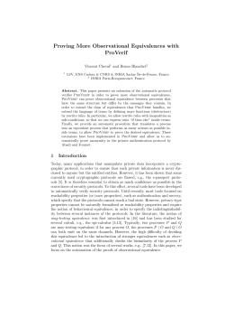 Proving More Observational Equivalences with - Prosecco