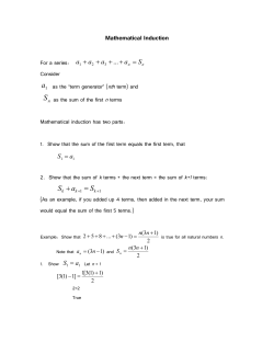 Mathematical Induction