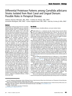 Differential Proteinase Patterns among Candida albicans Strains