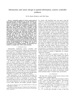 Abstractions and sensor design in partial-information