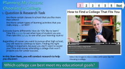Choosing a College - Baltimore County Public Schools
