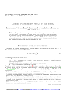 A survey of some recent results on Risk Theory