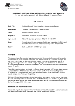 London Youth Games Assistant &ndash; Team Richmond