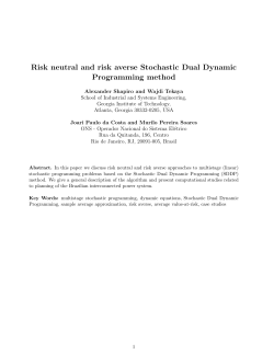 Risk neutral and risk averse Stochastic Dual