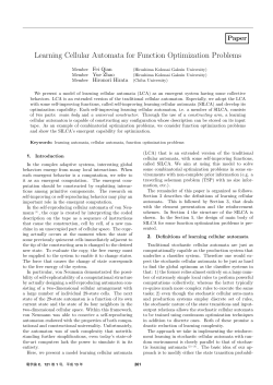 Learning Cellular Automata for Function Optimization Problems