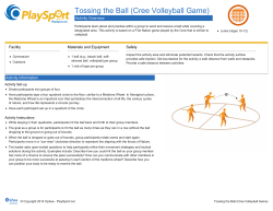 Tossing the Ball (Cree Volleyball Game)