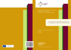 Cooperation Between Competition Agencies in Cartel Investigations