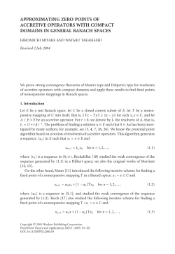 Approximating zero points of accretive operators with compact