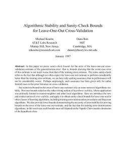 Algorithmic Stability and Sanity-Check Bounds for