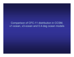 Comparison of CFC-11 distribution in CCSM, x1-ocn, x3