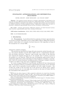 Stochastic Approximations and Differential Inclusions.